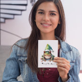 Cartes Pour Fêtes Annuelles Grenouille de Noël Frolic, sur mesure