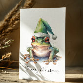Cartes Pour Fêtes Annuelles Grenouille de Noël Frolic, sur mesure
