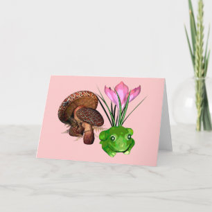 Cartes Pour Fêtes Annuelles Grenouille et tabouret