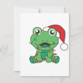 Cartes Pour Fêtes Annuelles Grenouille Noël Animaux d'hiver Grenouilles de Noë (Devant)