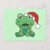 Cartes Pour Fêtes Annuelles Grenouille Noël Animaux d'hiver Grenouilles de Noë (Devant)