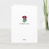 Cartes Pour Fêtes Annuelles Grenouille sous le gui (Dos)