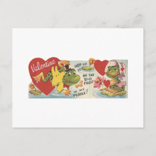Cartes Pour Fêtes Annuelles Grenouilles vintages Valentine