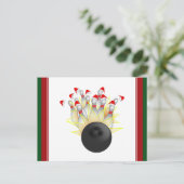 Cartes Pour Fêtes Annuelles Grève du bowling de Noël (Debout devant)
