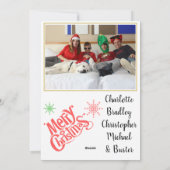 Cartes Pour Fêtes Annuelles Grey Schnauzer Chiot Joyeux (Dos)