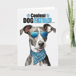 Cartes Pour Fêtes Annuelles Greyhound Chien Coolest Papa Fête des pères