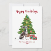 Cartes Pour Fêtes Annuelles Greyhound Chig Noël de famille (Devant)