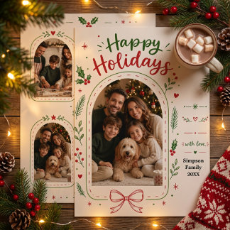 Cartes Pour Fêtes Annuelles Gribouillages dessinés à la main photo arche noël