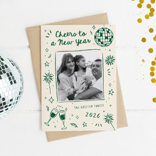 Cartes Pour Fêtes Annuelles Gribouillages fantaisistes dessinés à la main Nouv