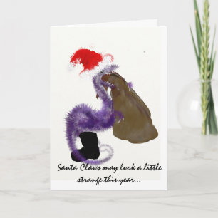 Cartes Pour Fêtes Annuelles Griffes de Père Noël