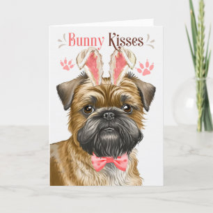 Cartes Pour Fêtes Annuelles Griffon de Bruxelles en oreilles de lapin pour Pâq