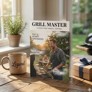 Cartes Pour Fêtes Annuelles Grill Personnalisé Maître du Grill Fête des Pères 