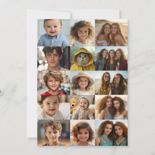Cartes Pour Fêtes Annuelles Grille de collage photo basique 15