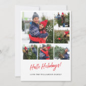 Cartes Pour Fêtes Annuelles Grille de collage photo moderne flocon de neige si (Devant)