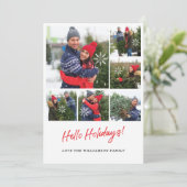 Cartes Pour Fêtes Annuelles Grille de collage photo moderne flocon de neige si (Debout devant)