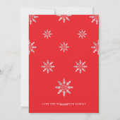 Cartes Pour Fêtes Annuelles Grille de collage photo moderne flocon de neige si (Dos)