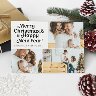 Cartes Pour Fêtes Annuelles Grille de photos de Noël joyeux et Nouvel An tenda