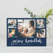 Cartes Pour Fêtes Annuelles Grille de photos multiples en script décontracté | (Debout devant)