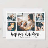 Cartes Pour Fêtes Annuelles Grille multi-photos en script décontracté | Joyeus (Devant)