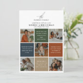 Cartes Pour Fêtes Annuelles Grille photo moderne collage Noël (Debout devant)