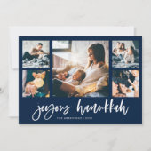 Cartes Pour Fêtes Annuelles Grille photo multiscript décontracté | Hanoukka jo (Devant)