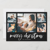 Cartes Pour Fêtes Annuelles Grille photo multiscript décontracté | Joyeux Noël (Devant)