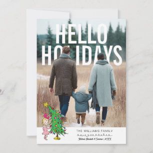 Cartes Pour Fêtes Annuelles Grinch   Cindy Lou Who Photo Personnalisée