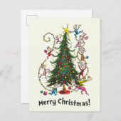 Cartes Pour Fêtes Annuelles Grinch classique | Arbre de Noël (Devant / Derrière)