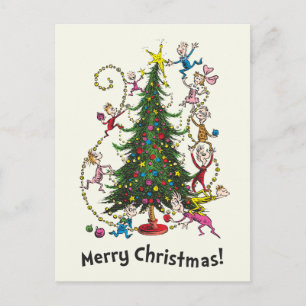 Cartes Pour Fêtes Annuelles Grinch classique   Arbre de Noël