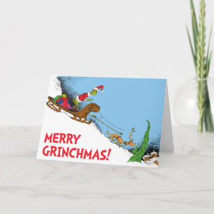 Cartes Pour Fêtes Annuelles Grinch Classique   Grinch et Max le Renne