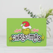 Cartes Pour Fêtes Annuelles Grinch classique | Joyeux Noël (Debout devant)