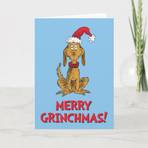 Cartes Pour Fêtes Annuelles Grinch classique Max - Santa Hat
