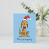 Cartes Pour Fêtes Annuelles Grinch classique | Max - Santa Hat (Debout devant)