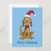 Cartes Pour Fêtes Annuelles Grinch classique | Max - Santa Hat (Devant / Derrière)