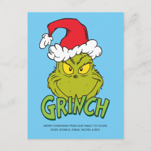 Cartes Pour Fêtes Annuelles Grinch classique   Naughty ou Nice
