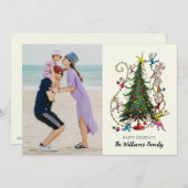 Cartes Pour Fêtes Annuelles Grinch classique | Noël Arbre photo (Devant / Derrière)