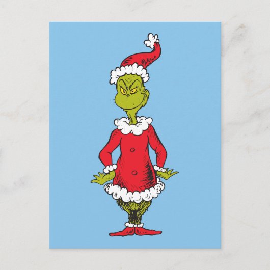 Cartes Pour Fêtes Annuelles Grinch classique | Père Noël (Devant)
