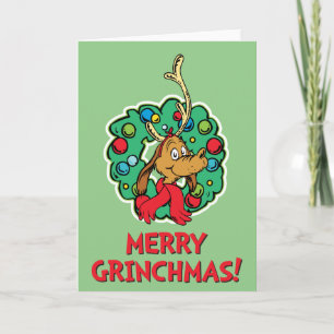 Cartes Pour Fêtes Annuelles Grinch   Couronne de Noël de Max