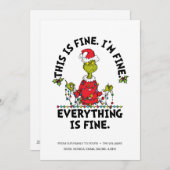 Cartes Pour Fêtes Annuelles Grinch | Everything is Fine (Devant / Derrière)