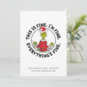 Cartes Pour Fêtes Annuelles Grinch | Everything's Fine (Debout devant)