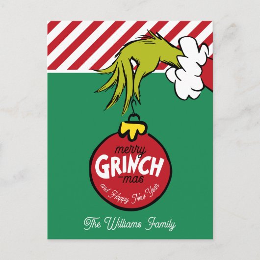Cartes Pour Fêtes Annuelles Grinch | Personalized Ornament (Devant)