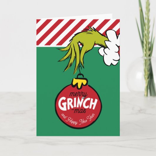 Cartes Pour Fêtes Annuelles Grinch | Personalized Ornament Holiday (Devant)