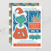 Cartes Pour Fêtes Annuelles Grinch Ugly Sweater Holiday Party (Devant / Derrière)
