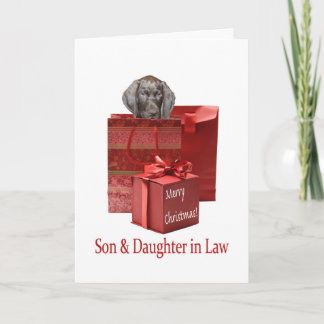 Cartes Pour Fêtes Annuelles Grizzly brillant Fils et fille en droit Joyeux Noë