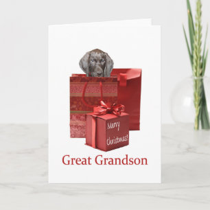 Cartes Pour Fêtes Annuelles Grizzly brillant Grand Grand-fils Joyeux Noël