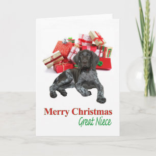Cartes Pour Fêtes Annuelles Grizzly brillant Grande nièce Joyeux X mas
