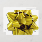 Cartes Pour Fêtes Annuelles Gros arc de Noël en or (Devant / Derrière)