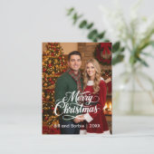 Cartes Pour Fêtes Annuelles Gros Joyeux Couples de Noël (Debout devant)