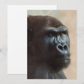 Cartes Pour Fêtes Annuelles Gros plan de Gorilla Lope (Devant / Derrière)