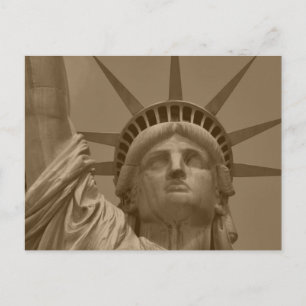 Cartes Pour Fêtes Annuelles Gros plan de la Statue vintage de la Liberté New Y